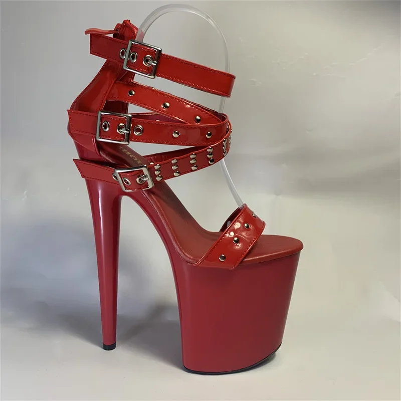 20cm Women shoes summer new fishmouth sandals waterproof platform high heels fairy style super high heel sandals women's outfit