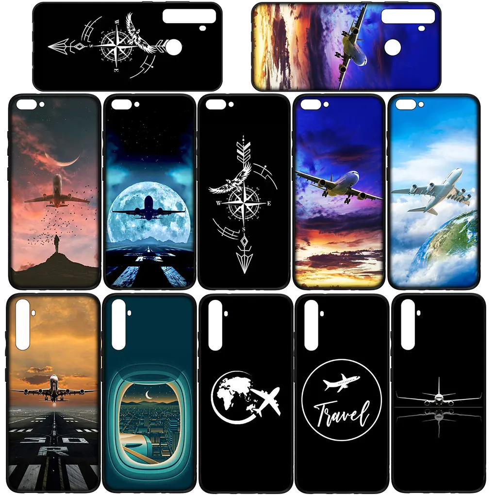 Airplane Plane Fly Travel Aircraft Cover Phone for Samsung Galaxy S21 S20 Fe S23 S22 Ultra S8 Plus A71 A12 A13 A21S S7 Case