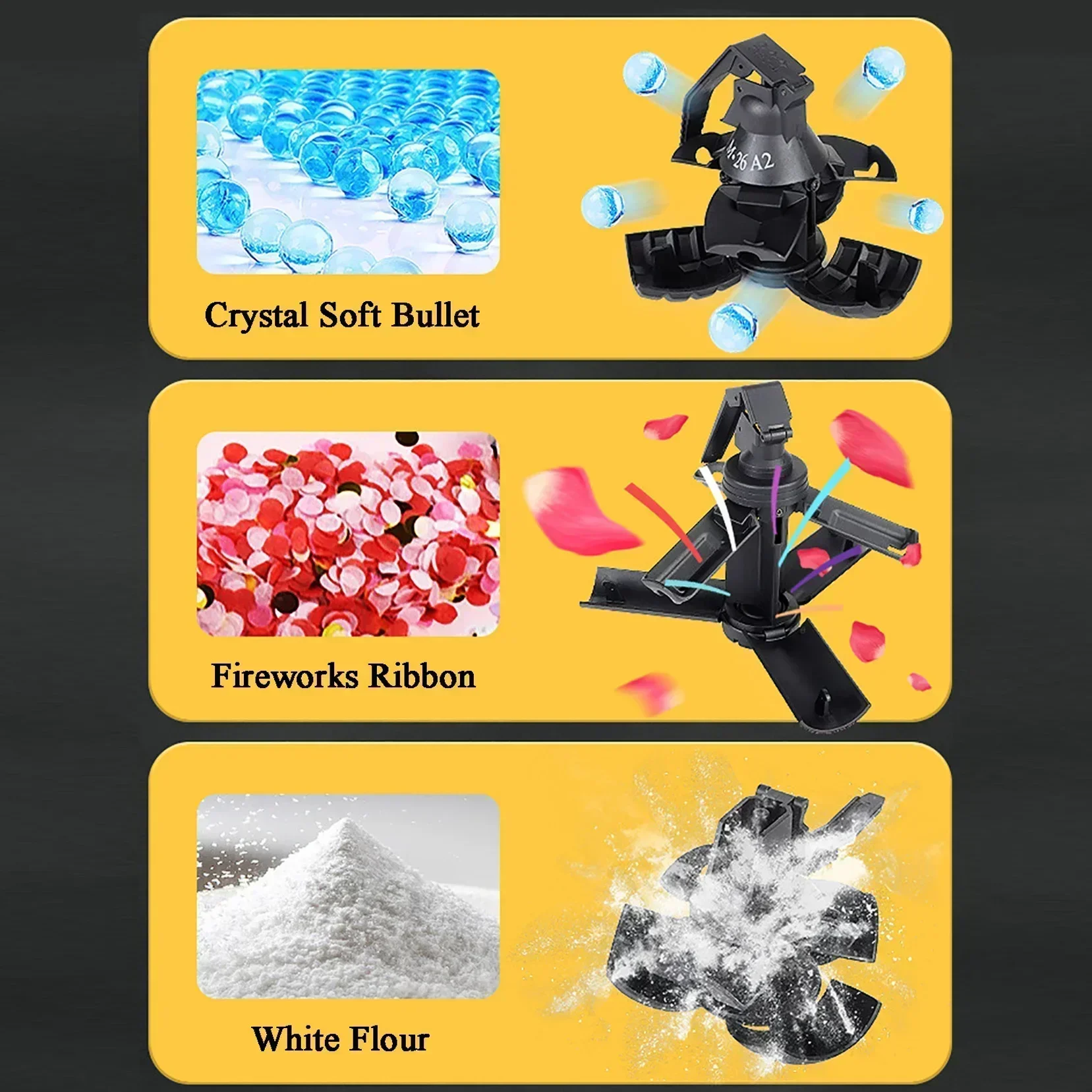 Modelo de Granada Birsoft O2pcs, Modelo de Granada de Humo Táctica, Granada de Explosión M67, Varios Modelos de Granadas Birsoft