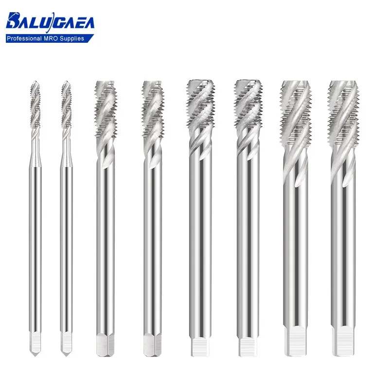 Thread Tap M2-M16 Male Metric Tap Length 100-130mm Spiral Flute Screw Tap Drill Bit HSS Threading Tool Machine Plug Tap