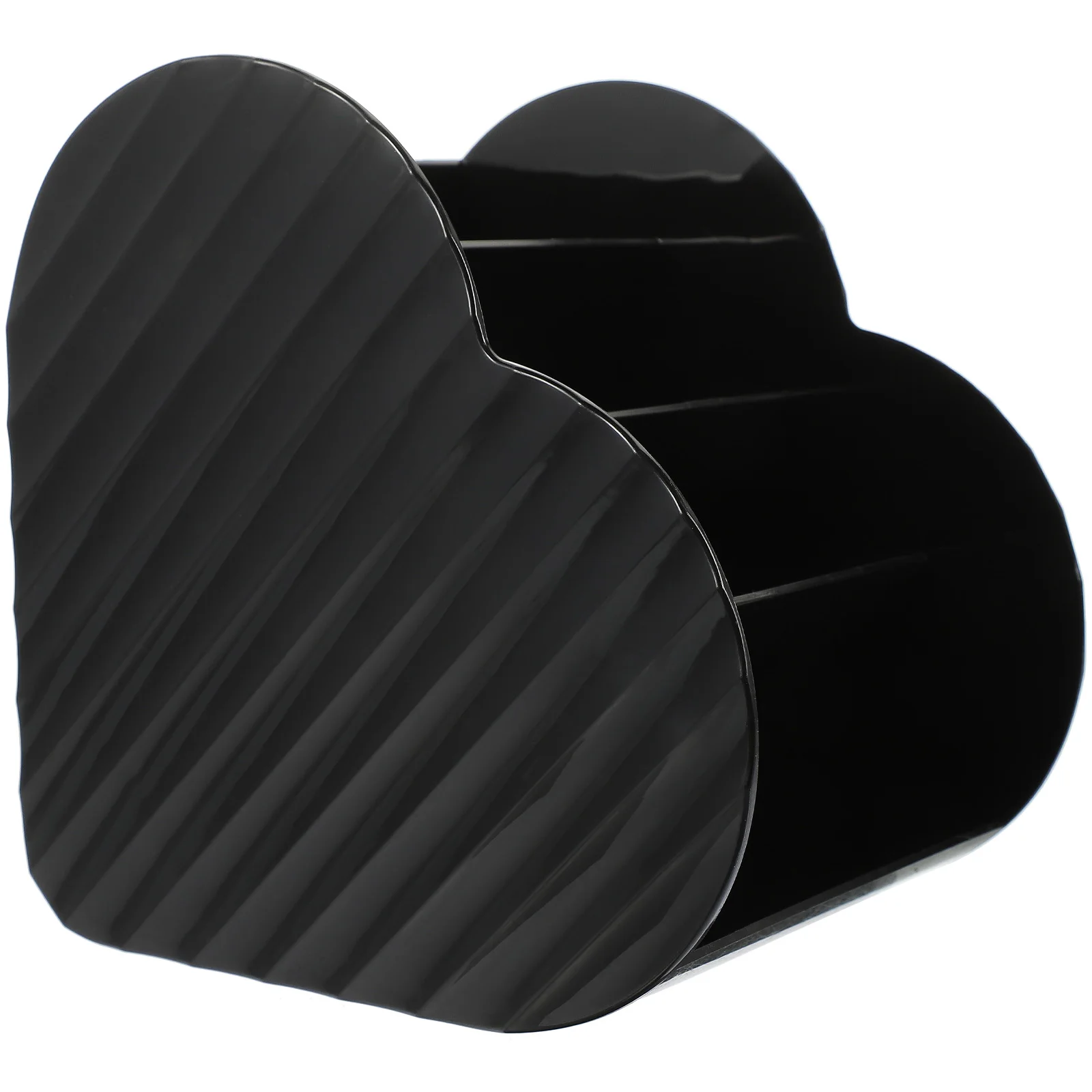 

Love Shape Partition Storage Box for Makeup Brush Pen Desk Organizer with Large Capacity Smooth Surface PET Material