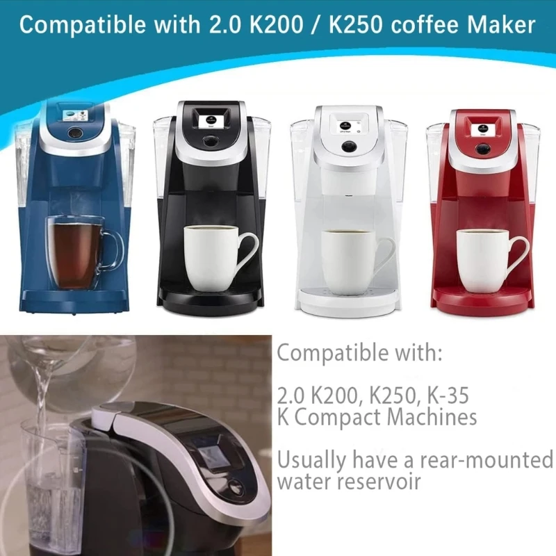 Seau d'eau en plastique longue durée, réservoir d'eau pour Machine à café, pièces rechange pour café K200 K250, livraison