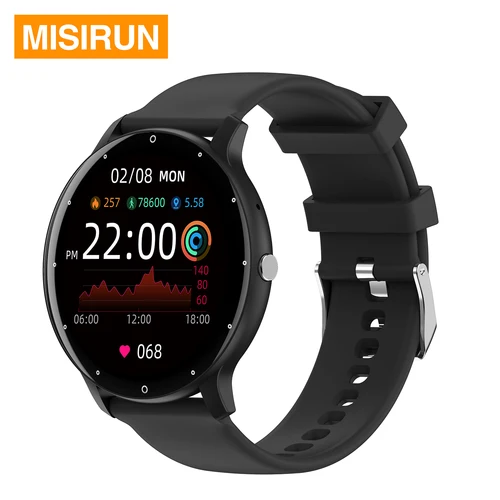 Reloj inteligente MISIRUN con llamada Bluetooth para hombres y mujeres, monitorización del ritmo cardíaco 24H, rastreador de actividad/deporte IP67, reloj inteligente resistente al agua, nuevo