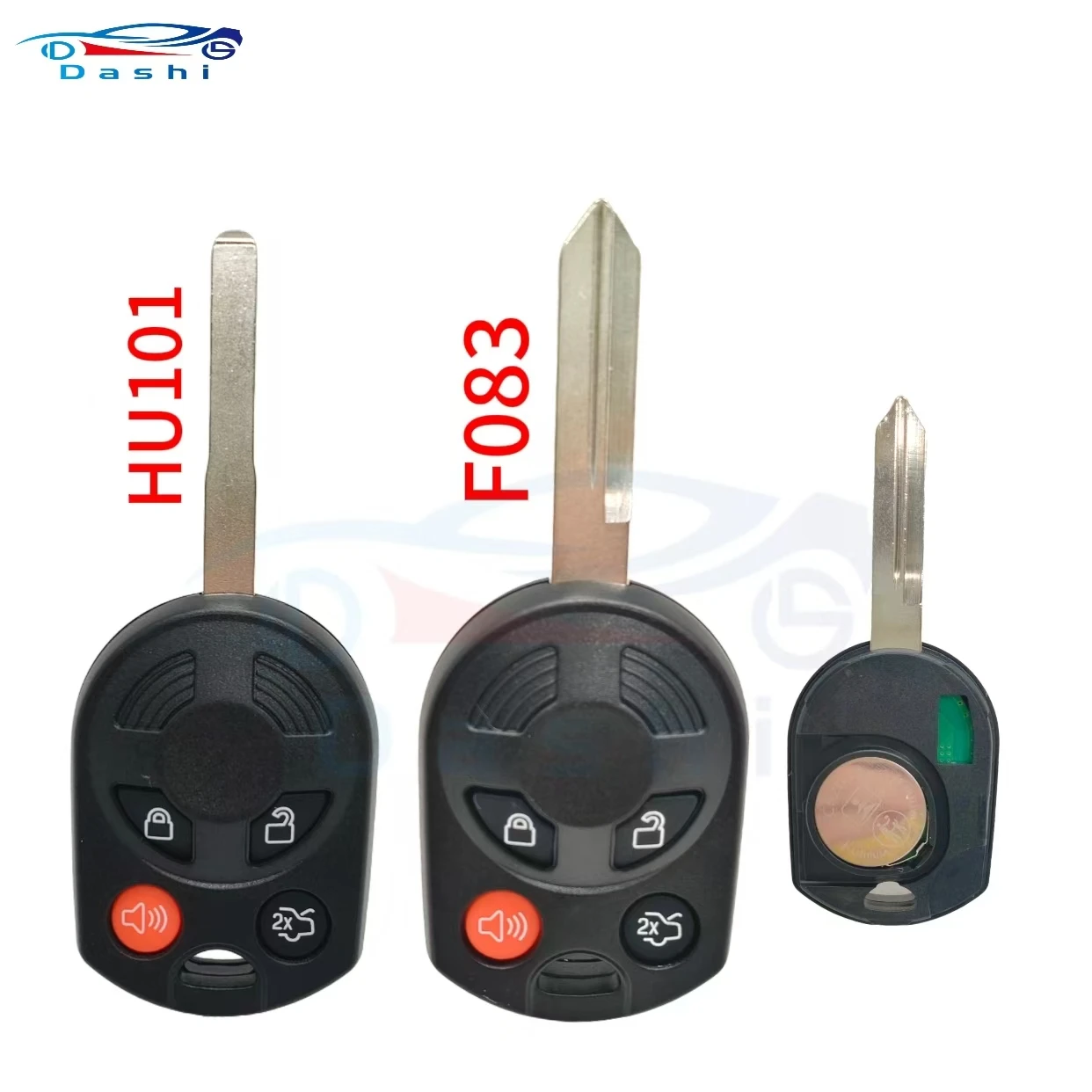 Ds Shi para Ford C-Max/Escape/Focus 2013 2017 2018 2019 3/4 botones OUCD 6000022   Llave remota de hoja láser con chip 4D63 de 80 bits 315/433MHz