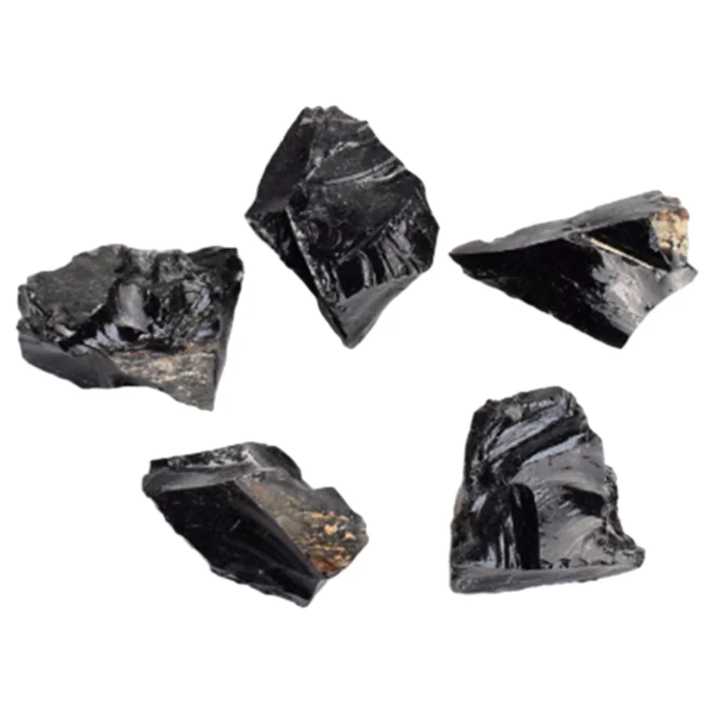 

5 Pcs Black Obsidian Diffuser Stones Natural Crystal Decor Aromatherapy Home Office Yoga Meditation 3 5cm 100g
