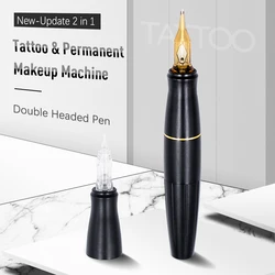 Dual Newest Permanent Makeup Tattoo Machine Swiss Coreless Motor RCA Rotary Tattoo Pen Microblading Eyebrow Lip With Cartridge