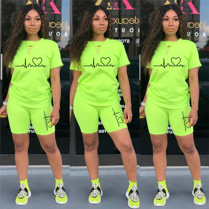 2024 Summer two piece set for women T-Shirts and Shorts Ladies Casual O-Neck Pullover Short Sleeve T-Shirt Casual Tracksuit