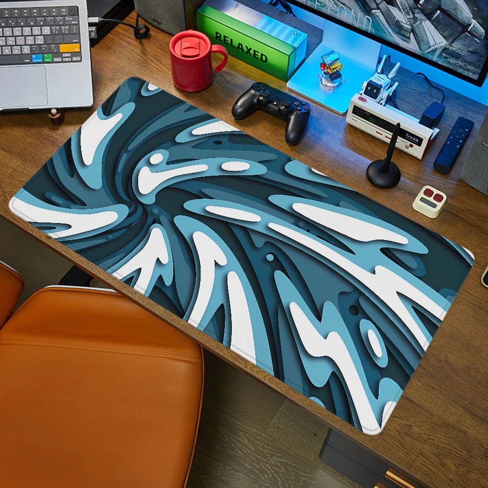 LAYERED SWIRL Mouse Pad Pc Gaming Setup Accessories Mousepad Gamer 900x400 Computer Table Desk Mat Large Mats Office Xxl Mause