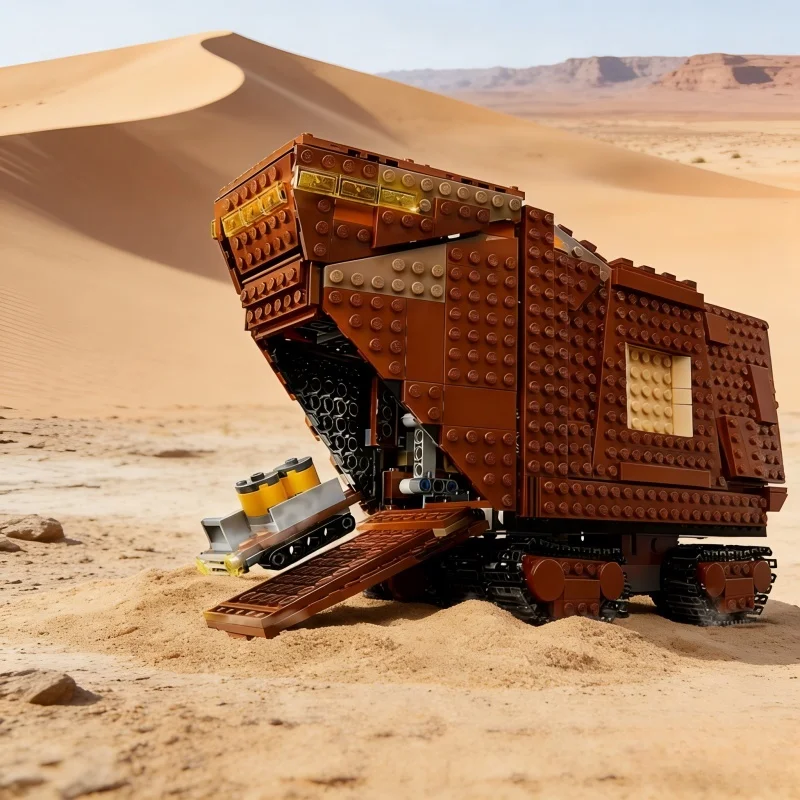 New MOC Desert Mobile Base Vehicle Model, Home Decor Display Ornament, Holiday & Birthday Gift