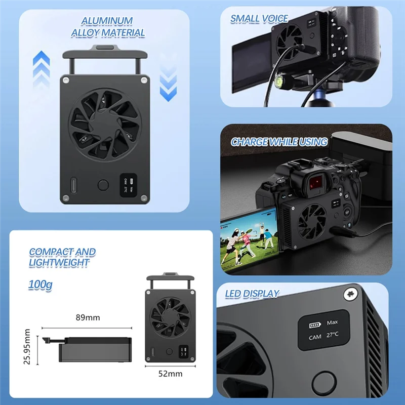 

Camera Live Broadcast Radiator Micro-Single SLR Intelligent Semiconductor Cooling Cooling Ultra-Quiet Fan Cooling-AAAE