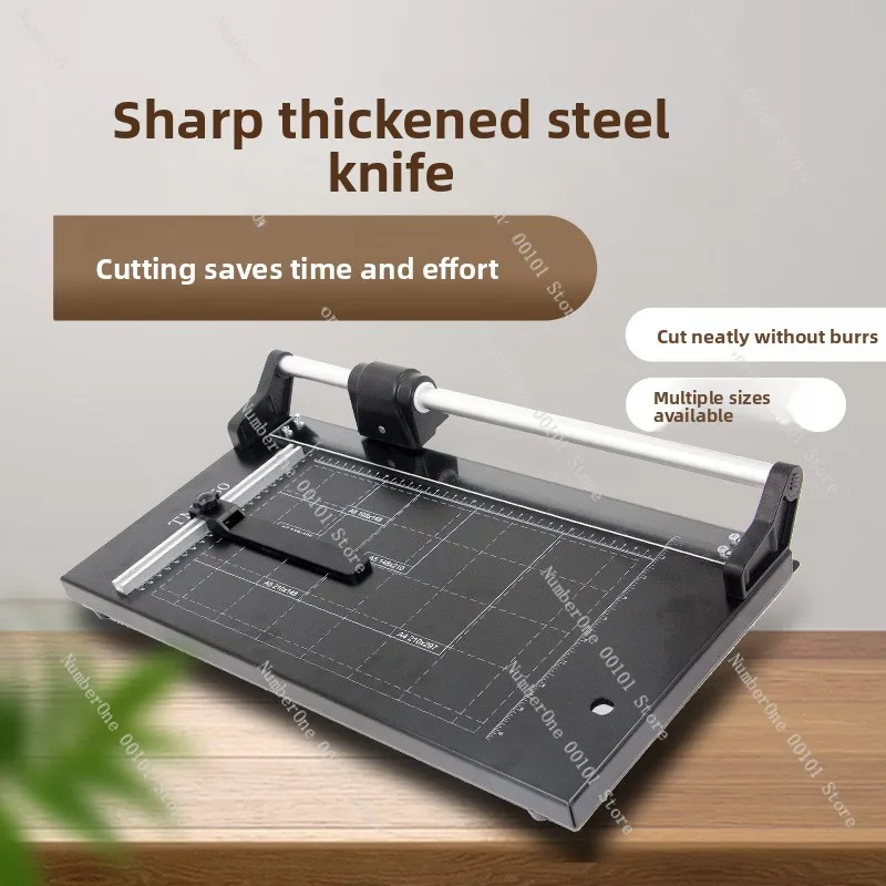 Steel Rolling Guillotine Paper Cutter Multi Function Office Cutting Machine For A4 Photo Paper Trimming