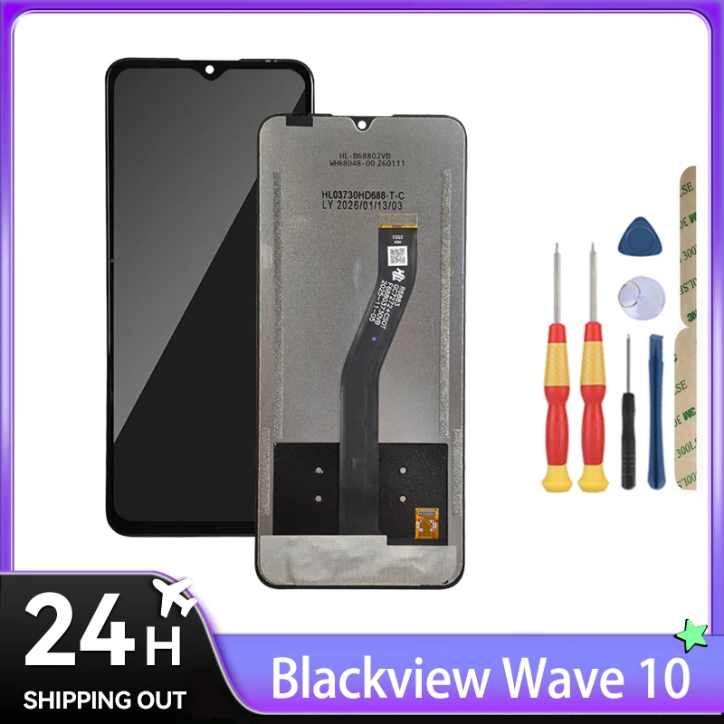 For Blackview Wave 8/Wave 8C/Flat 2/Flat 2C/Flat 3C/Wave 9C/Wave 10/Wave 7C/LCD Display + Touch Screen + Frame +Tools