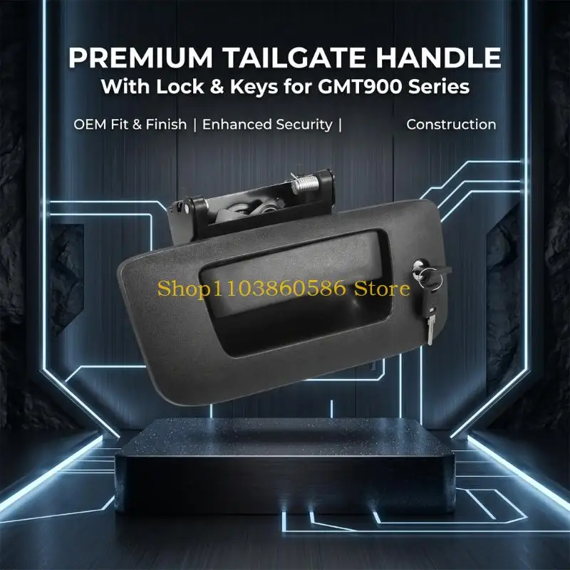 242A Cargo Box Access Handle 22755305 with Lock for 2007-2013 GMT900 Pickups, Black Tailgate Repair Assembly for Routine Truck