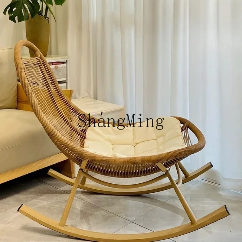 

FG outdoor patio rocking chair outdoor rattan lounger home nap rocking chair