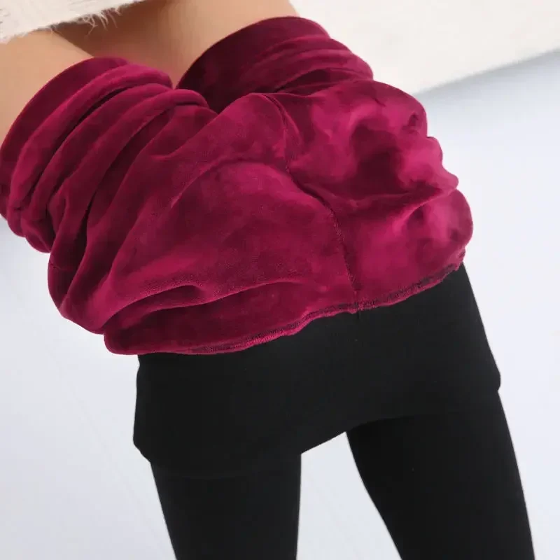 Open-Crotch Pants Fleece-Lined Thick Leggings Women\'s Plus-Sized Plus Size Plump Girls Invisible Zipper for Dating Women