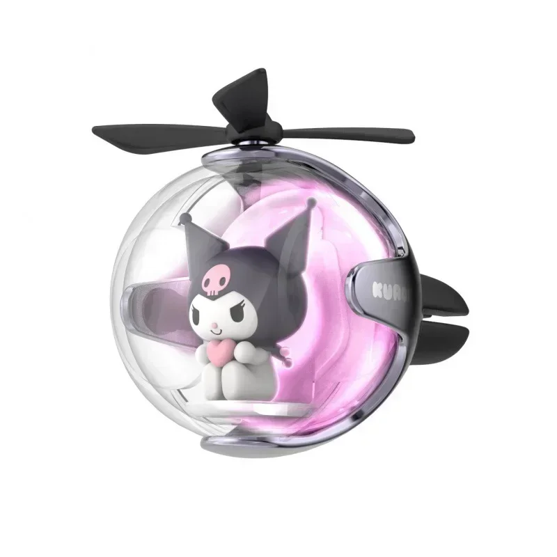 2024 New Kunomi Hello Kitty Kuromi Melody Car Mounted Aromatherapy Flying Ball Fragrant Slices Small Airplane Air Outlet Decorat