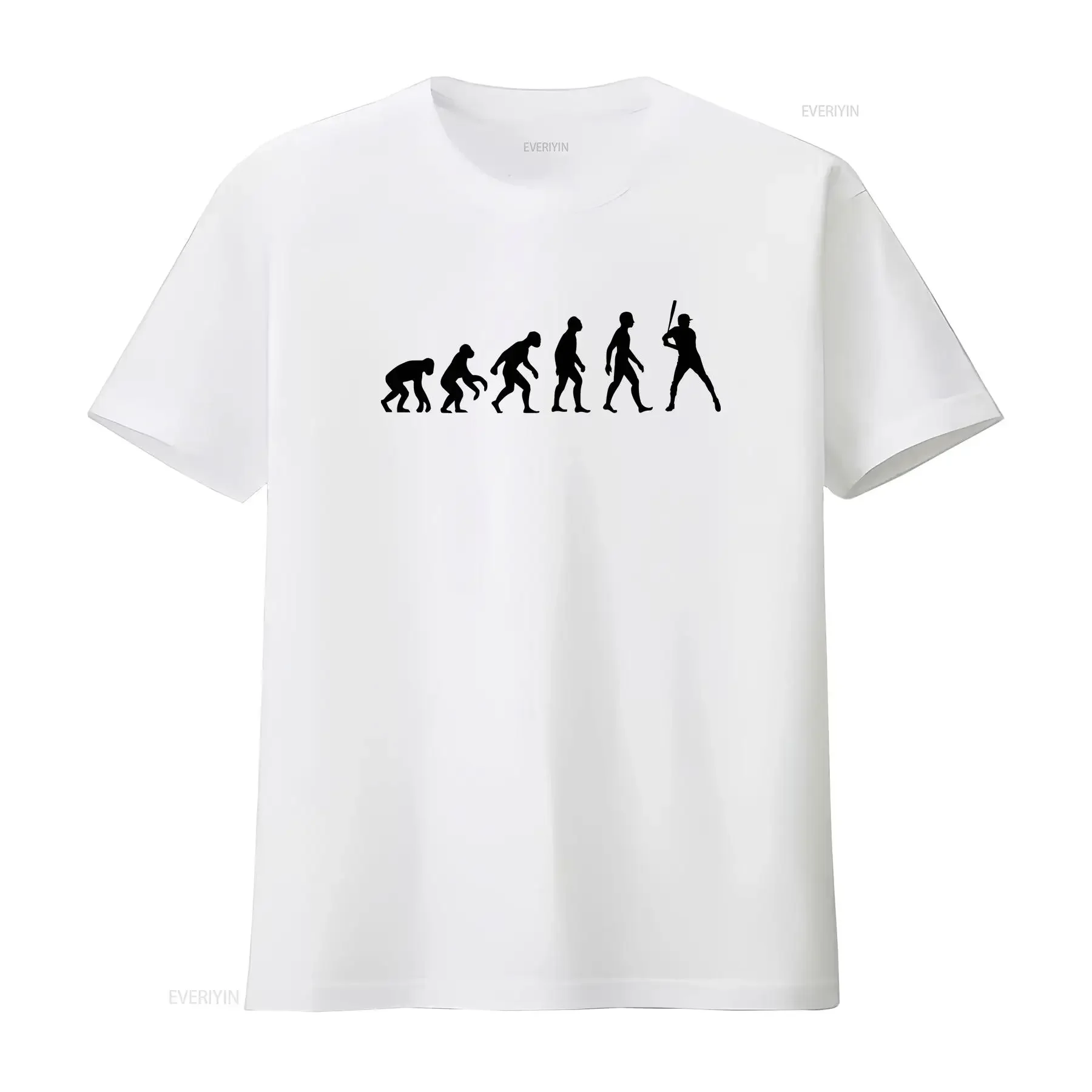Evolution of Man Baseball Mens T Shirt Base Ball Player Bat Love vintage Washed Casual Slightly homme Comfortable Stylish