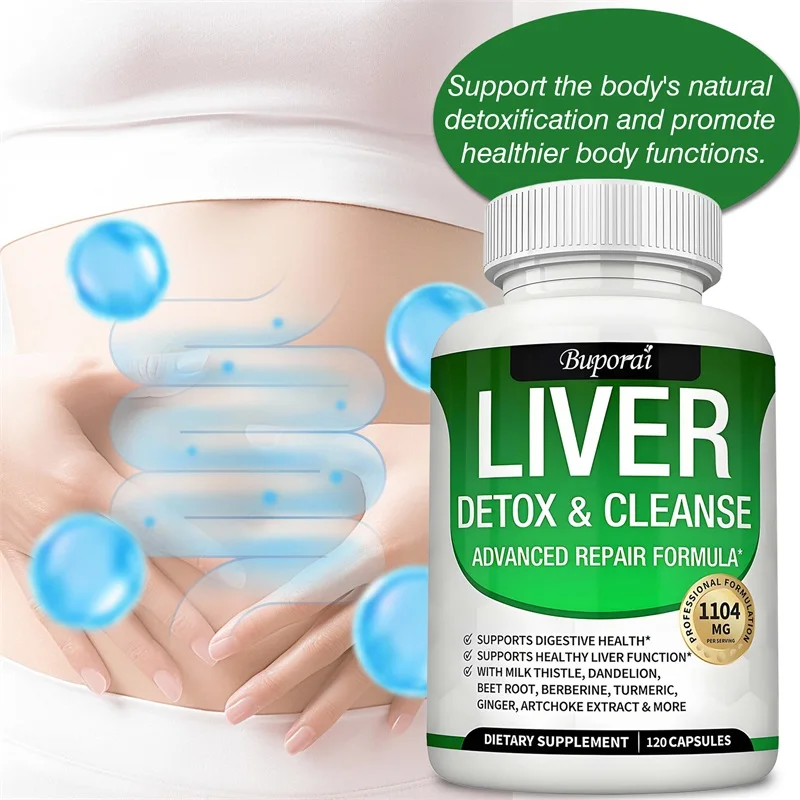 

Liver Cleanse Detox & Repair Formula Liver Detox Supplement - Milk Thistle with Dandelion, Artichoke, Turmeric, Beet Root