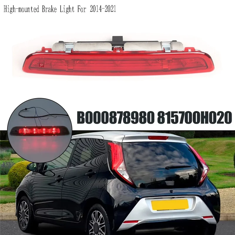 ل 108 سيتروين C1 Mk2 تويوتا Aygo 2014-2021 ضوء الفرامل الخلفي 3Rd عالي التركيب أحمر إضافي