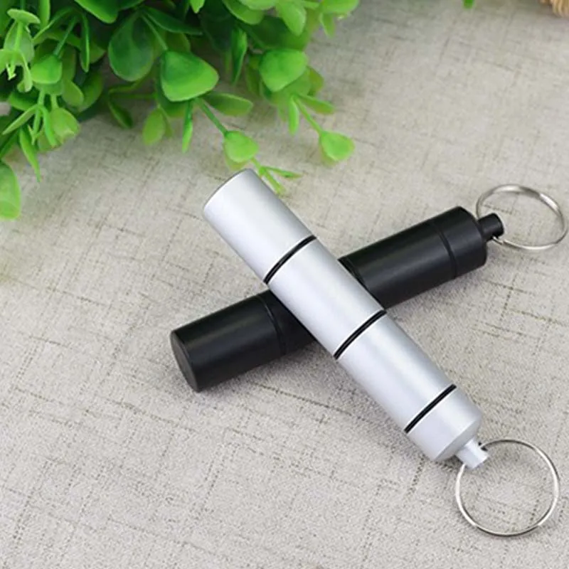 

Mini Portable Three-Tier Waterproof Medicine Container Metal Pocket Pill Organizer Keychain Daily Divided Travel Medicine Case