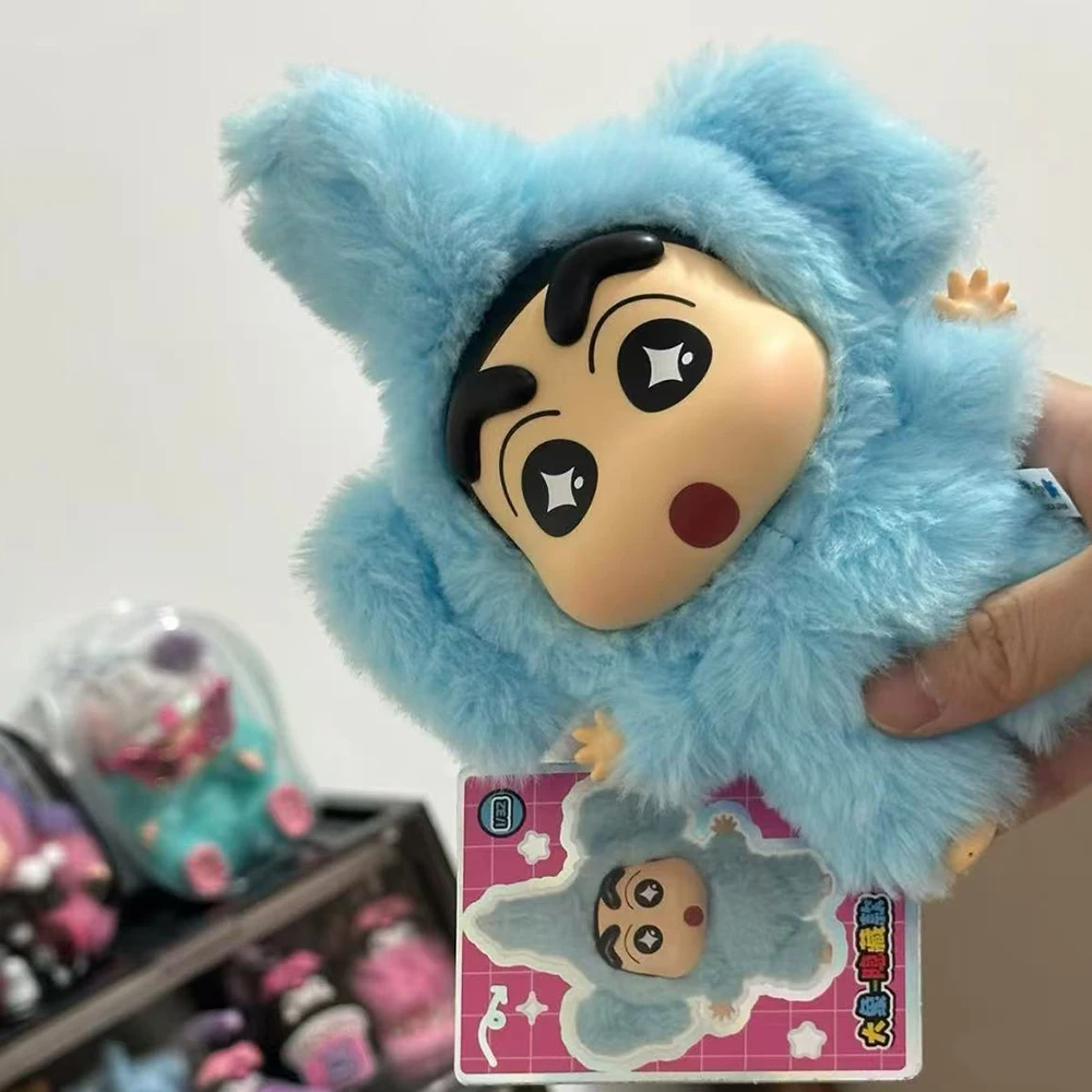 New Crayon Shin-chan Dress Up Party Series Vinyl Face Plush Blind Box Cute Pendant Anime Figures Doll Mysterious Christmas Gift