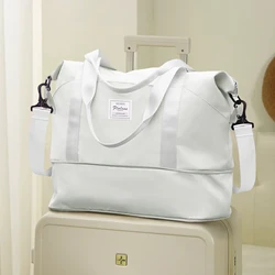 Expandable Travel Duffle Bag for Women Carry On, Weekender Overnight Shoulder Bag,Gym Tote Bag Wet Pocket Delivery Hospital Bag