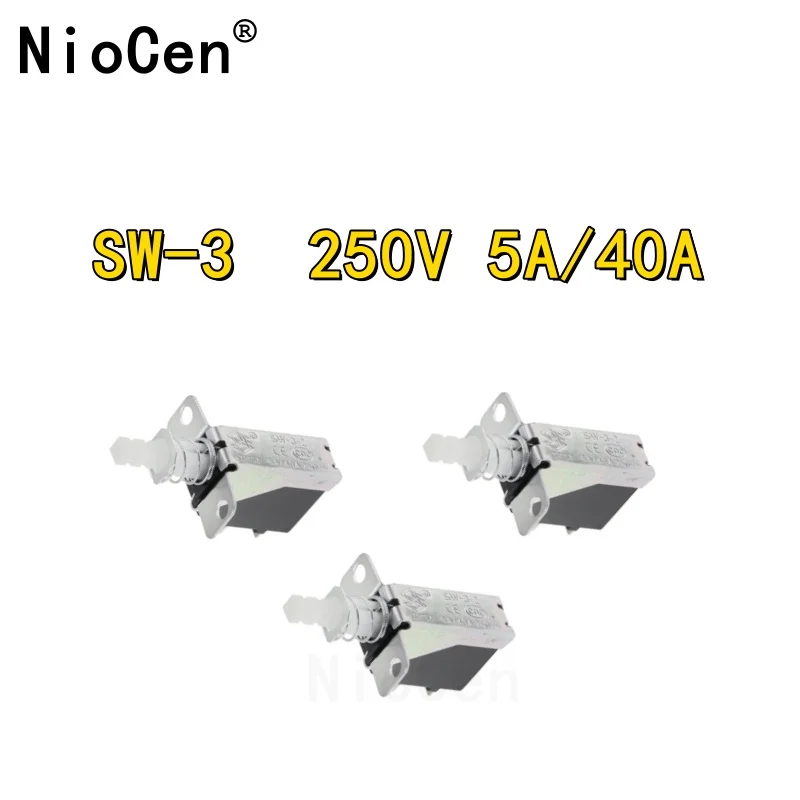 

AC 250V 5A/40A Latching SPST Push Button Power 2Pin Switch SW-3 Switches