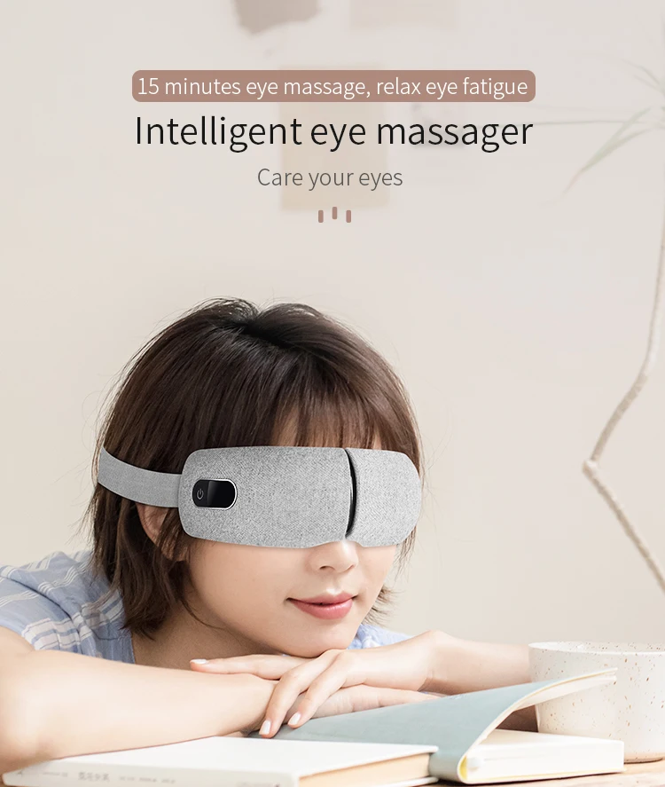 Portable Eye Massager Heated Eye Mask with Bluetooth Music Vibration Massages Eye Muscles With Air Compression