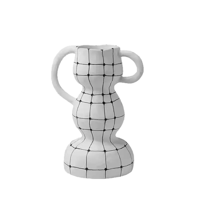 

DSA Modern Art Home Ceramic Vase Ornament Restaurant Model Room Dining Table Floral Arrangement Ornament