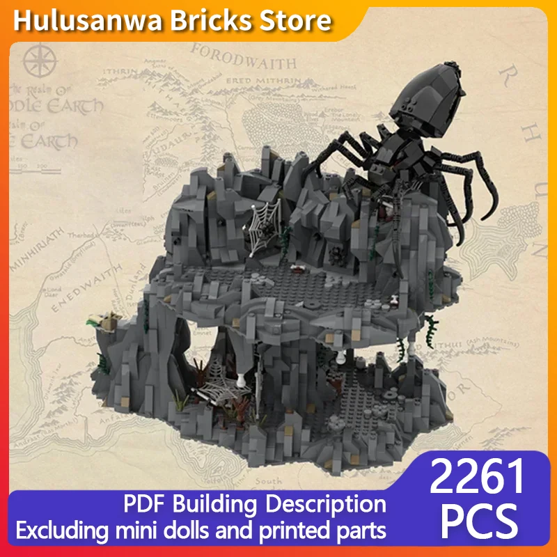 Ring Movie Street View Model MOC Building Bricks Dark Spider Nest Modular Technology Gifts Holiday Assemble Children Toys Suit