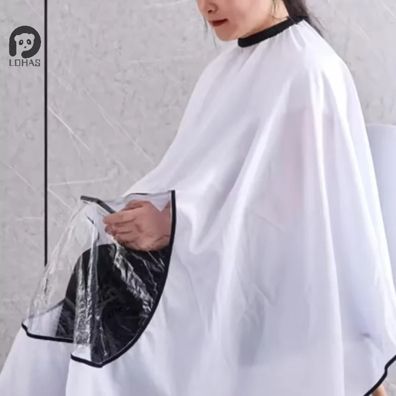 

●★☆ Salon Hairdressing Cape Barber Cape Transparent Viewing Window Waterproof Haircut Cloak Apron Barber Shop Hairdressing Tool
