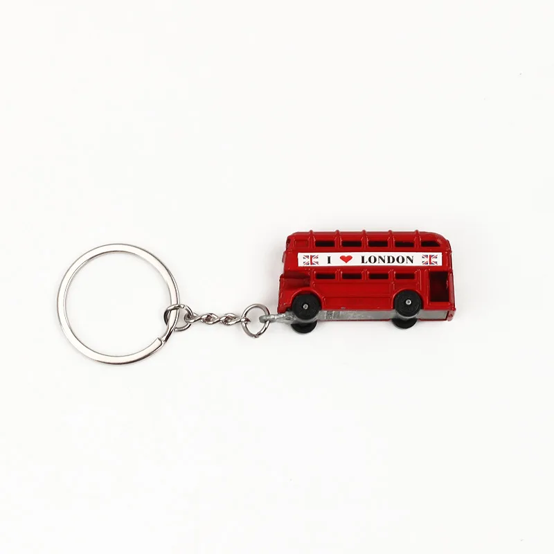 Classic London Red Bus Po Box Stereo Keychain Holder Phone Box Charm Pendant For Men And Women Party Exquisite Gifts