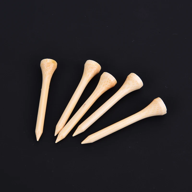 100Pcs/Set Golf Tees Bamboo Tee Golf Balls Holder 4 Size Stronger than Wood Tees