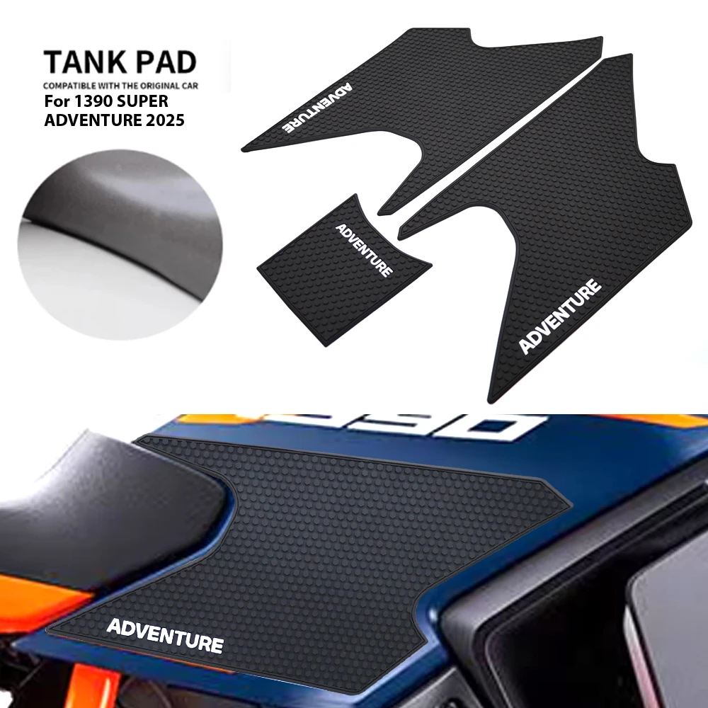

Motorcycle Non-slip Side Fuel Tank Stickers Waterproof Pad Rubber Sticker For KTM 1390 SUPER ADVENTURE R / S 1390ADV 2025