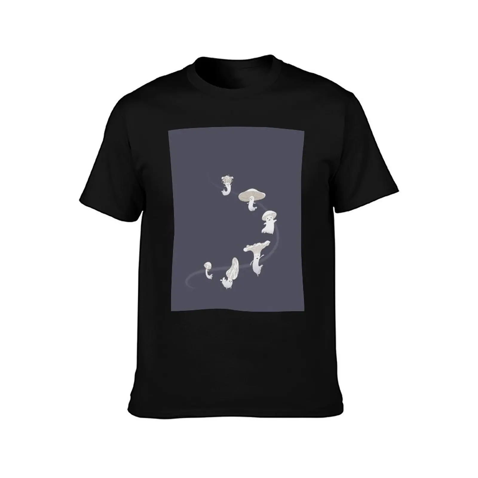 Ghostly Shrooms T-Shirt Trend Art Print T-Shirt