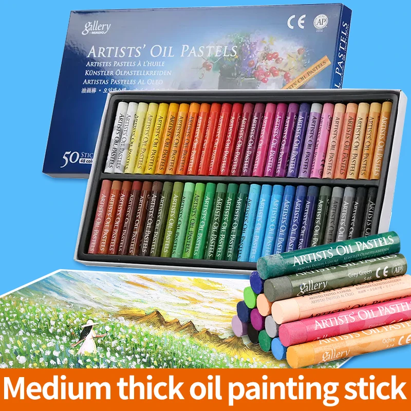 MUNGYO Artist Soft Oil Pastel Set 12/25/50Color Professional Painting Drawing Graffiti Art Crayons Washable Non Toxic Art Supply