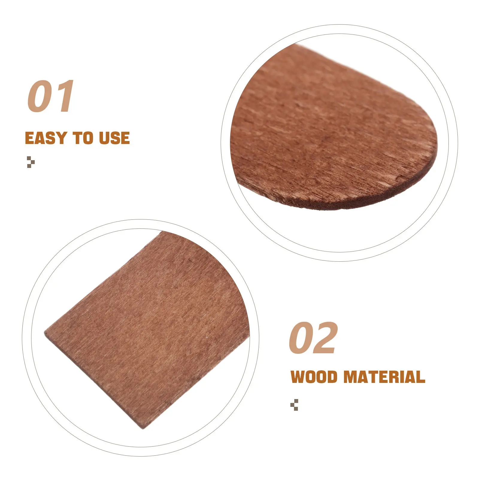200Pcs Miniature Wood Sheets Dollhouse Roof Fish Scale Rounded Edge DIY Craft Supplies for 1 6 Scale Fairy House Birdhouse - view 2