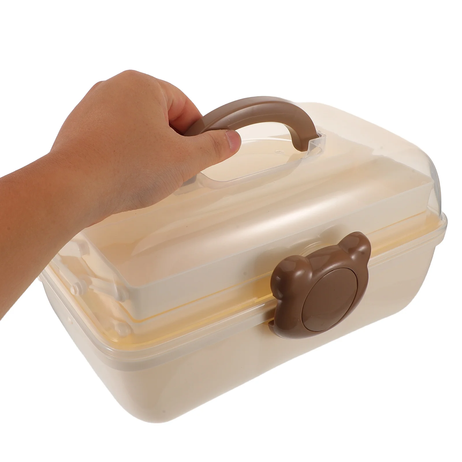 

Three Layer Hair Accessories Organizer Folding Storage Box Compact Travel Jewelry Organizer Case for Girls Hair Tie Holder