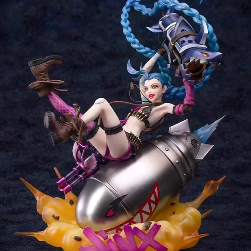 League of Legends Anime Figure Mythos Co Branded League of Legends LOL Jinx Rampage Loli Action Figures Boy Collection Gift