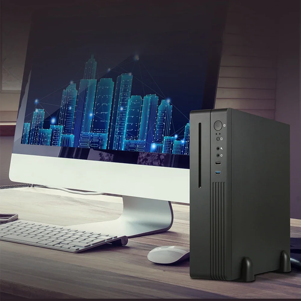 RGeek OEM UX01 SGCC Desktop Micro ATX Cases Fanless Computer PC Chassis USB 3.0 HTPC Mini ITX Case, support customization view 6