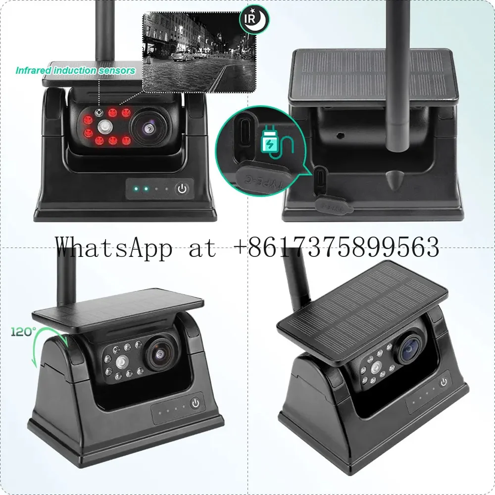 Magnetic So lar Energy Dash Cam Security Backup Dvr System Wireless Wifi S olar Powered Car   for Car Truck Rv Trailer