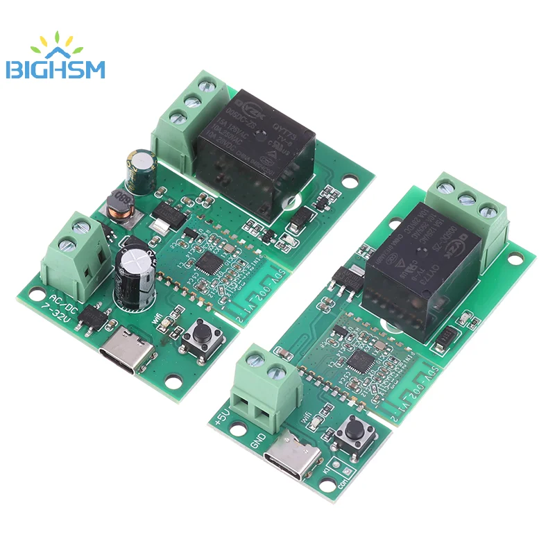 1 Stuks Smart Relay Switch Module 1 Kanaal DC7-32VPro 5V Inching Zelfsluitende Wifi Draadloze Afstandsbediening Voor Smart Home