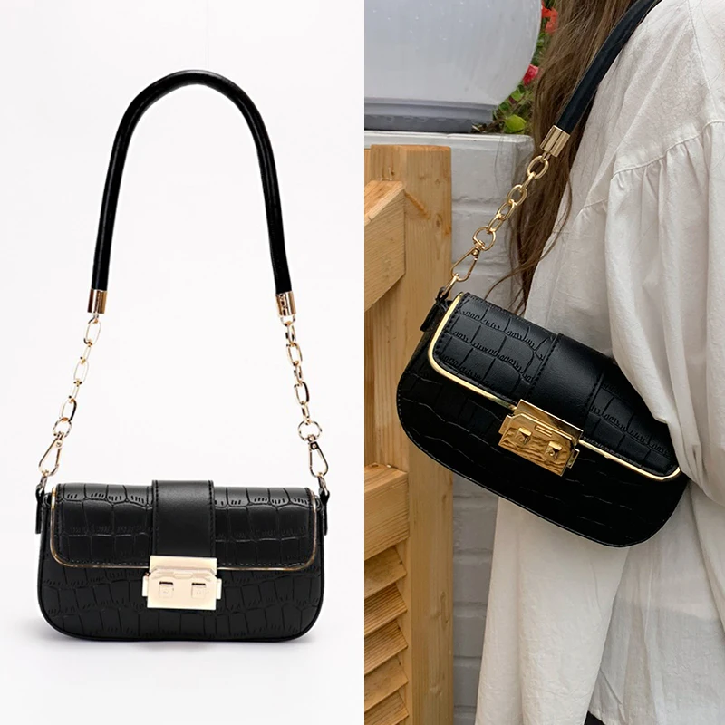 Damskie torby na ramię tekstura krokodyla projektant luksusowa torba moda nowa kobieca torba na łańcuszku typu crossbody PU skóra damska podręczna
