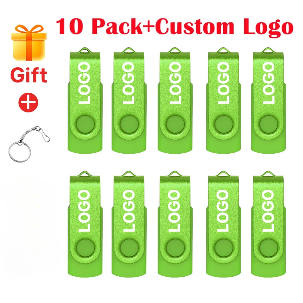 

Free Custom 10PCS USB Flash Drives 1GB 2GB Pen Drive 4GB 8GB 16GB флешка Usb Pendrive Memory Stick Gifts 32GB 64GB U-Disk