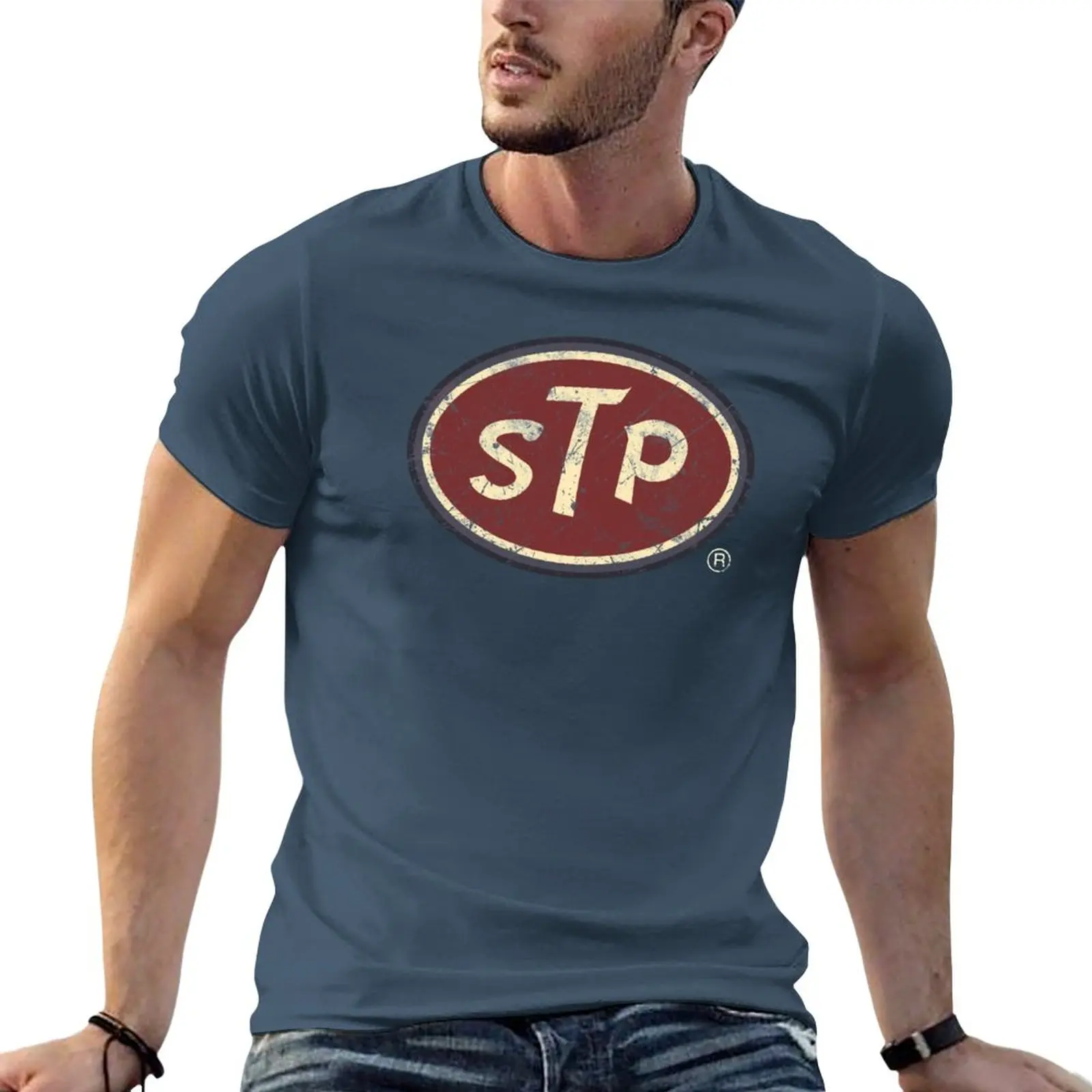 New STP Vintage Classic Oil Company T-Shirt quick drying shirt custom t shirts design your own mens graphic t-shirts pack