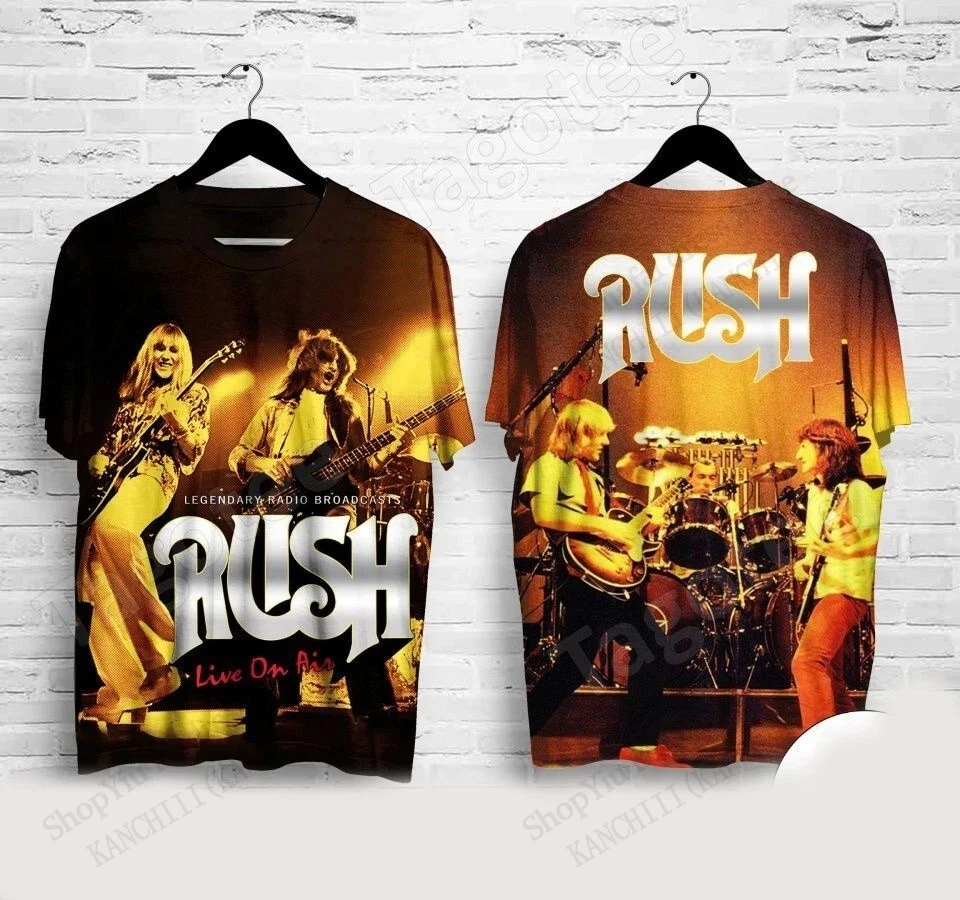 2026 Men's Rock Rush Band 3D Print T-Shirt Men Women Fashion Casual Short Sleeve Tshirt Rush Tees Tops Mens Clothing