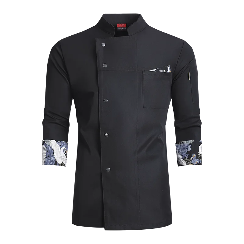 Chinese Style Chef's Coat 2or1pcs  Food Service Kitchen Restaurant Cook Clothes Bakery Waiter Shirt Pro Catering Cooking Uniform