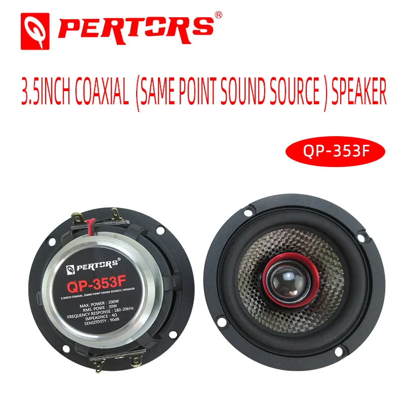 High-quality rubber edge and magnet RMS 30W 3.5inch 4ohm 90DB Car Audio same Point Sound Source Speakers with Silk dome tweeter