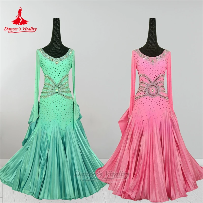 

Фестиваль танцев Блэкпула для взрослых и детей, бальные танцы, танцевальные платья с длинными рукавами, профессиональная одежда для вальса на заказ, жизненность танцора