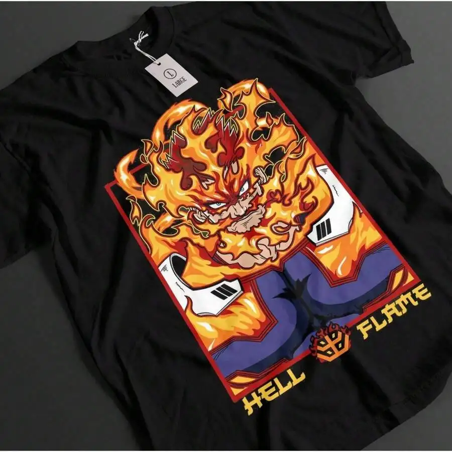 

Flame Graphic Cotton T-Shirt Men Women Casual Crew Neck Tee